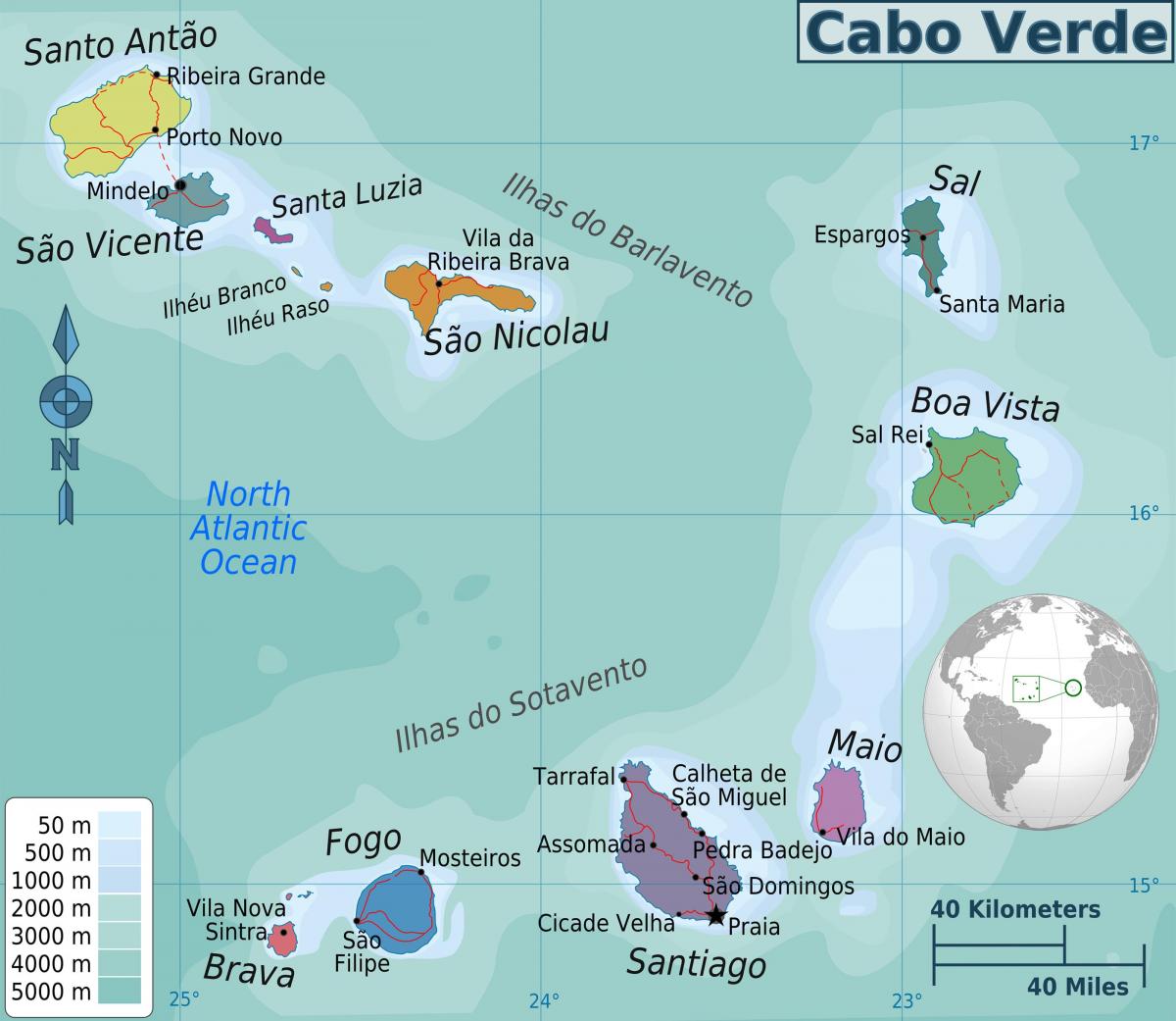 Cape Verde kartes